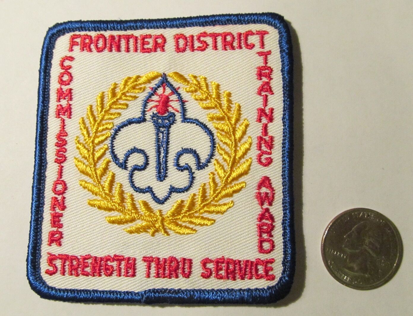 Patch - BOY SCOUTS BSA  - FRONTIER DISTRICT Award STRENGTH Service /////////////
