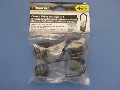 Keeper Corp. Coated Bungee Cord Hooks Pack of 4  5/16