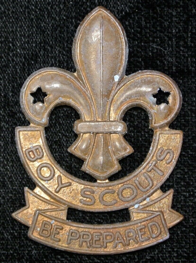 Vintage BOY SCOUTS BE PREPARED BADGE - Montreal Scully Ltd. - 33x48mm-2