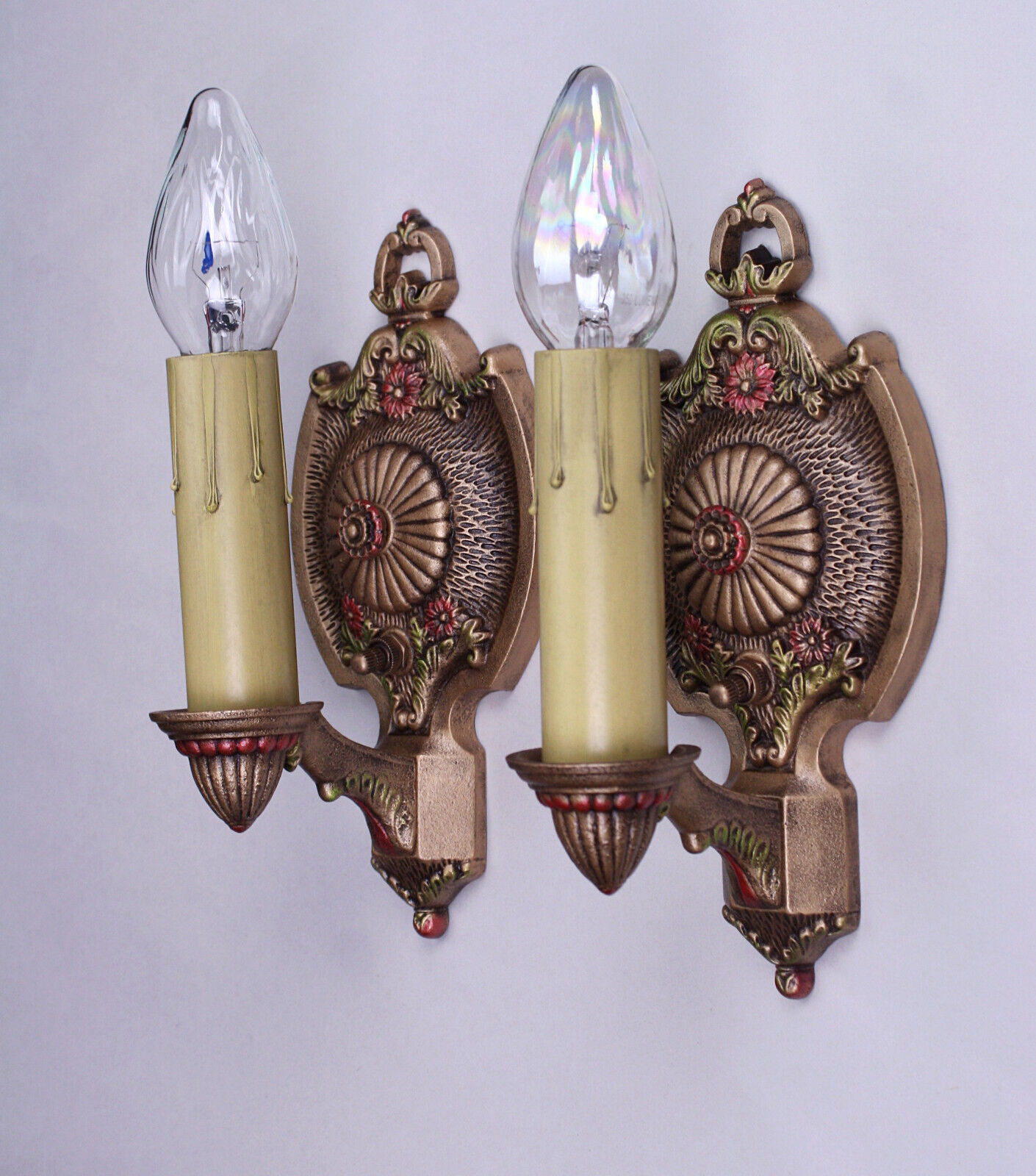 PAIR 20's Antique MARKEL Wall Lamps Lights SCONCES MORE AVAILABLE
