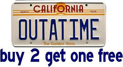 Back to the Future / OUTATIME LICENSE PLATE BTTF Bumper Sticker GoGoStickers